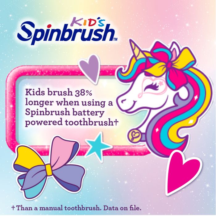 Het is de bedoeling dat vergeetachtig Speciaal Arm & Hammer Kids Spinbrush Mermaid & Unicorn Mix Pack Soft Battery-Powered  Toothbrush